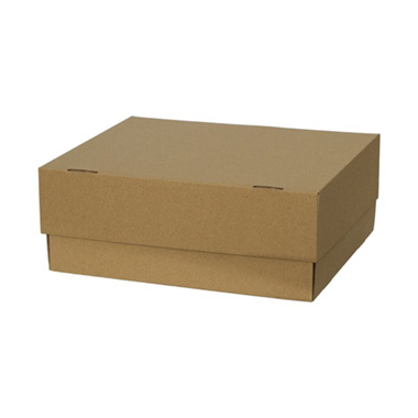 Hamper Boxes - Fruit Hamper Box Flat Pack Kraft Large (33x28x13cmH)