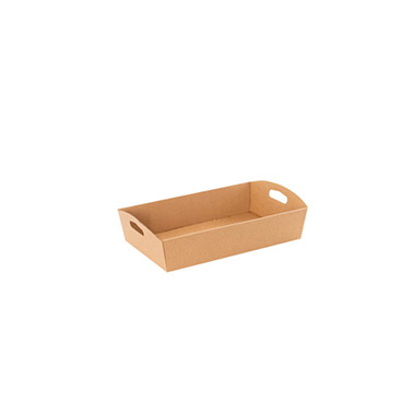 Cardboard Hamper Tray - Hamper Tray Flat Pack Mini Kraft Brown (20x12.5x6cmH)