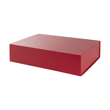 Pack Hamper - Hamper Boxes - Gourmet Gift Box Magnetic Flap Large Red (38x26x9.5cmH)