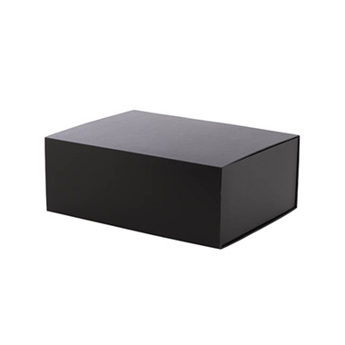 Hamper Boxes - Gourmet Gift Box Magnetic Flap Medium Black (32x24x12cmH)