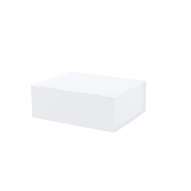 Hamper Boxes - Gourmet Gift Box Magnetic Flap Small White (25x20x9cmH)