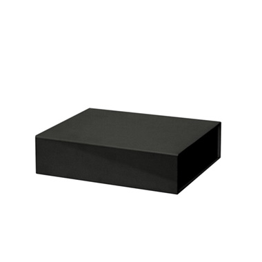 Hamper Boxes - Gourmet Gift Box Magnetic Flap Small Black (25x20x6.5cmH)