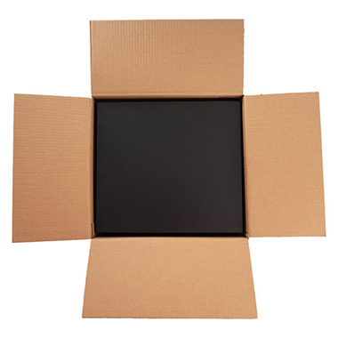 Gourmet Gift Box Magnetic Flap Square Black (33x30x15cmH)
