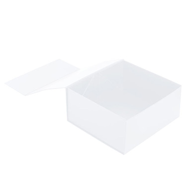 Gourmet Gift Box Magnetic Flap Square White (33x30x15cmH)