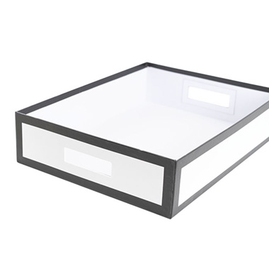 Rigid Hamper Tray Large Silhouette White Set 2 (40x30x9cmH)