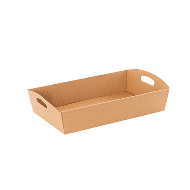 Cardboard Hamper Tray - Hamper Tray Flat Pack Small Kraft Brown (30x19x6cmH)