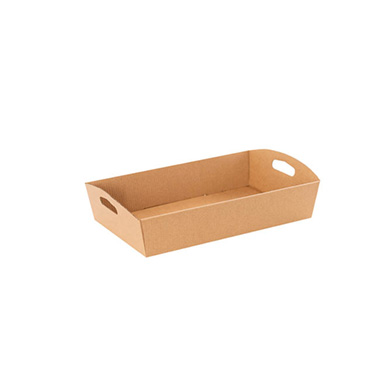 Cardboard Hamper Tray - Hamper Tray Flat Pack Extra Small Kraft Brown (25x16x6cmH)