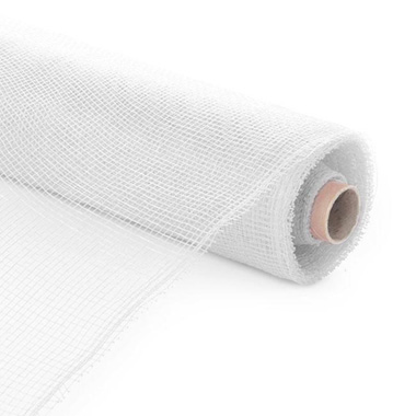 Deco Mesh - Plastic Mesh Roll White (53cmx9m)