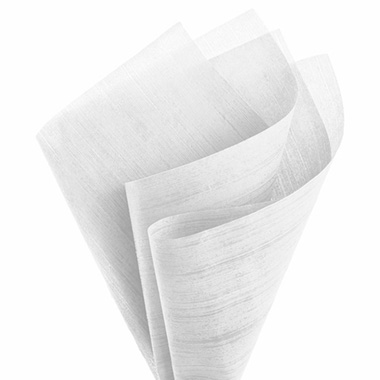 Nonwoven Flower Wrapping Paper - Nonwoven Embossed Wrap Sheets Bamboo White (50x70cm) Pack 50