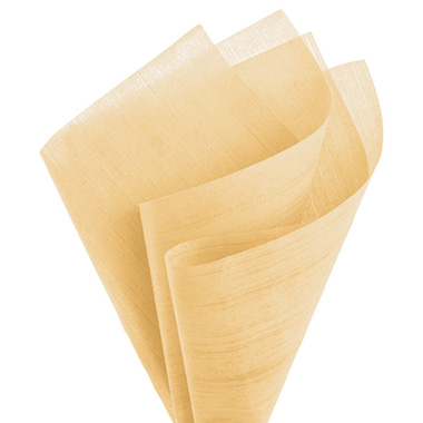 Nonwoven Flower Wrapping Paper - Nonwoven Embossed Wrap Sheets Bamboo Ivory (50x70cm) Pack 50