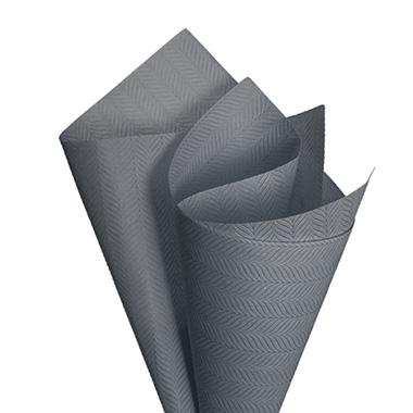 Nonwoven Flower Wrapping Paper - Nonwoven Embossed Wrap Sheets Willow Grey Pk 50 (50x70cm)