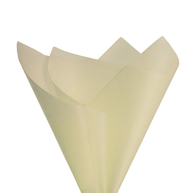 Nonwoven Premium Embossed Wrap Sheets Ivory Pk 50 (50x70cm)