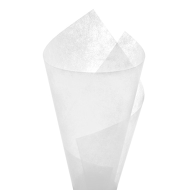 Nonwoven Flower Wrapping Paper - Nonwoven Premium Wrap Sheet White (50x70cm) Pack 50