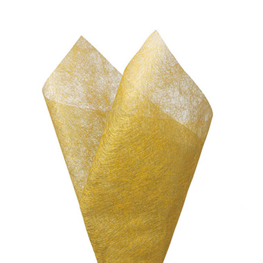 Nonwoven Flower Wrapping Paper - Nonwoven Spider Sheet Metallic Gold (75x54cm) Pk25