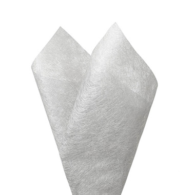 Nonwoven Flower Wrapping Paper - Nonwoven Spider Sheet Metallic Silver (75x54cm) Pk25