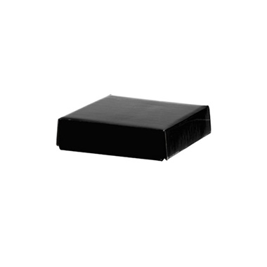 Gift Box With Lid - Posy Lid Mini Gloss Black (14x14x3.5cmH)