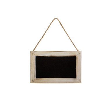 Hanging Chalkboard Rectangle Small Brown (15x23cm)