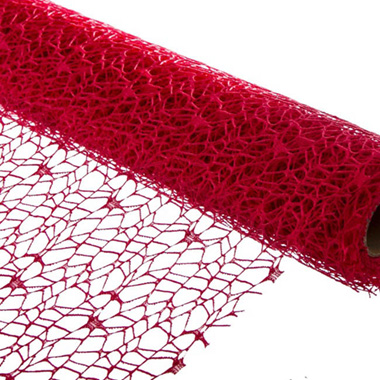 Deco Mesh - Lace Spider Mesh Roll Red (50cmx4.5m)