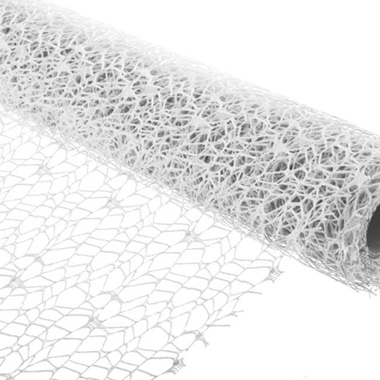 Deco Mesh - Lace Spider Mesh Roll White (50cmx4.5m)