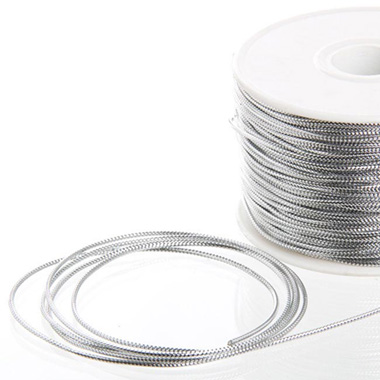 Metallic Cord - Metallic Rattail Silver (1mmx100m)