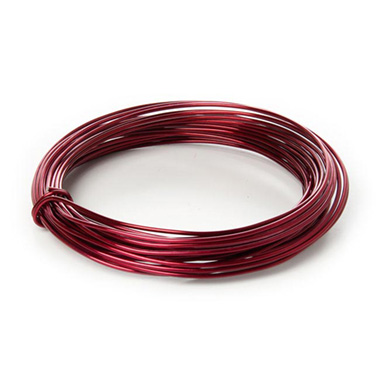 Decor Aluminium Wire - Wire Aluminium 2mmx12m 12 gauges 100g Red