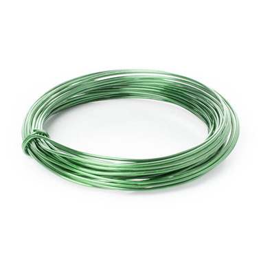 Decor Aluminium Wire - Wire Aluminium 2mmx12m 12 gauges 100g Green Lime Green
