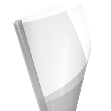 Coloured Cellophane 40 micron White (50x70cm) Pack 150