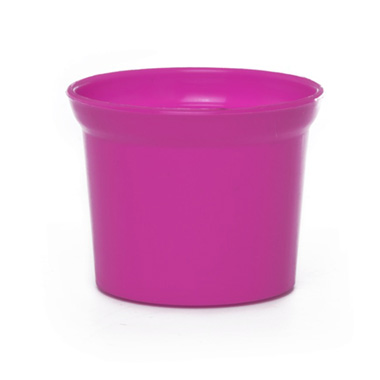 Plastic Flower Pots - Plastic Pot Mini 10Dx8cmH Hot Pink
