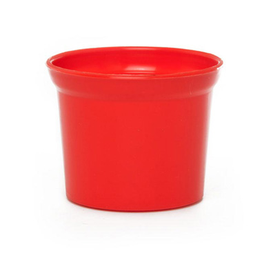 Plastic Flower Pots - Plastic Pot Mini 10Dx8cmH Red
