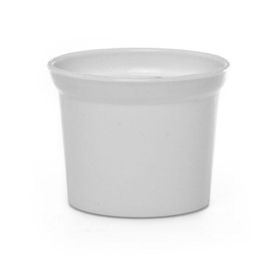 Plastic Flower Pots - Plastic Pot Mini 10Dx8cmH White