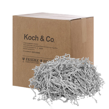 Shredded Paper - Shredded Paper Food Grade Grey 1kg Box