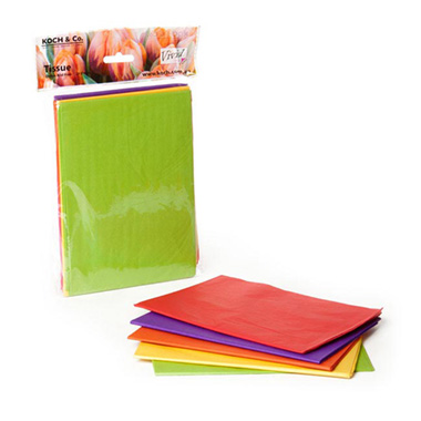 Tissue Paper - Tissue Paper M Pack 24 Acid Free 17gsm Mix Brights (50x75cm)