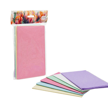  - Tissue Paper M Pack 24 Acid Free 17gsm Mix Pastels (50x75cm)