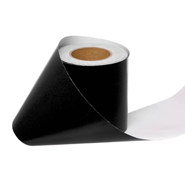 Wrapping Paper Rolls - Wrapping Narrow Roll Solid Gloss Black (10cmx25m)