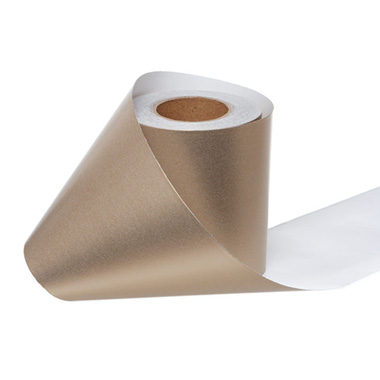  - Wrapping Narrow Roll Solid Gloss Champagne (10cmx25m)