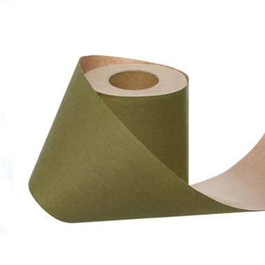 Wrapping Paper Rolls - Wrapping Narrow Roll Solid Kraft Moss (10cmx25m)