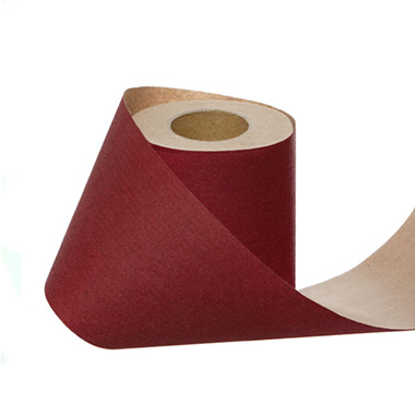 Wrapping Paper Rolls - Wrapping Narrow Roll Solid Kraft Red (10cmx25m)