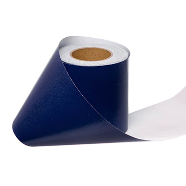 Wrapping Paper Rolls - Wrapping Narrow Roll Solid Gloss Navy Blue (10cmx25m)