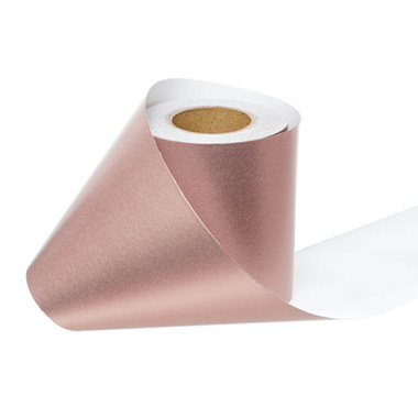 Wrapping Paper Rolls - Wrapping Narrow Roll Solid Gloss Rose Gold (10cmx25m)