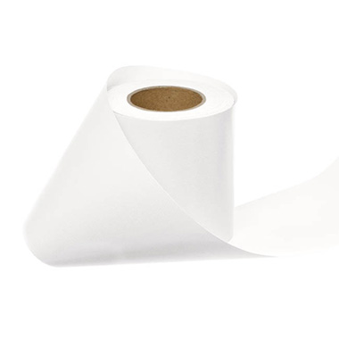Wrapping Paper Rolls - Wrapping Narrow Roll Solid Gloss White (10cmx25m)