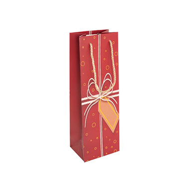 Wine Bag Single Bottle Pack 5 Gift Design Red (12x9x35cmH)