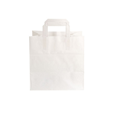 White Kraft Paper Bag Pack 10 (260Wx180Gx260mmH)