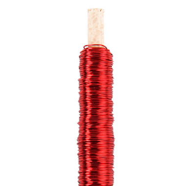 Painted Metallic Wire 0.55mmx50m on Stick 100g Red 23ga