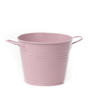 Tin Buckets Pail side handles - Tin Bucket side Handles Baby Pink (15.5Dx12cmH)