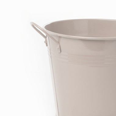 Tin Pot Medium side Handles Latte (15.5Dx12cmH)