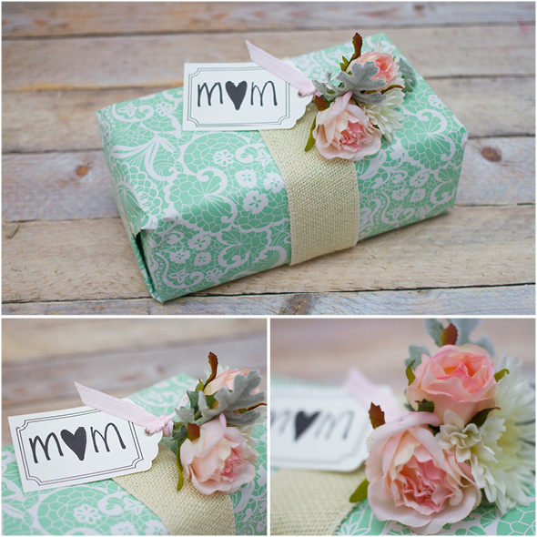 Mothers Day Gift Wrapping Inspiration With Flowers