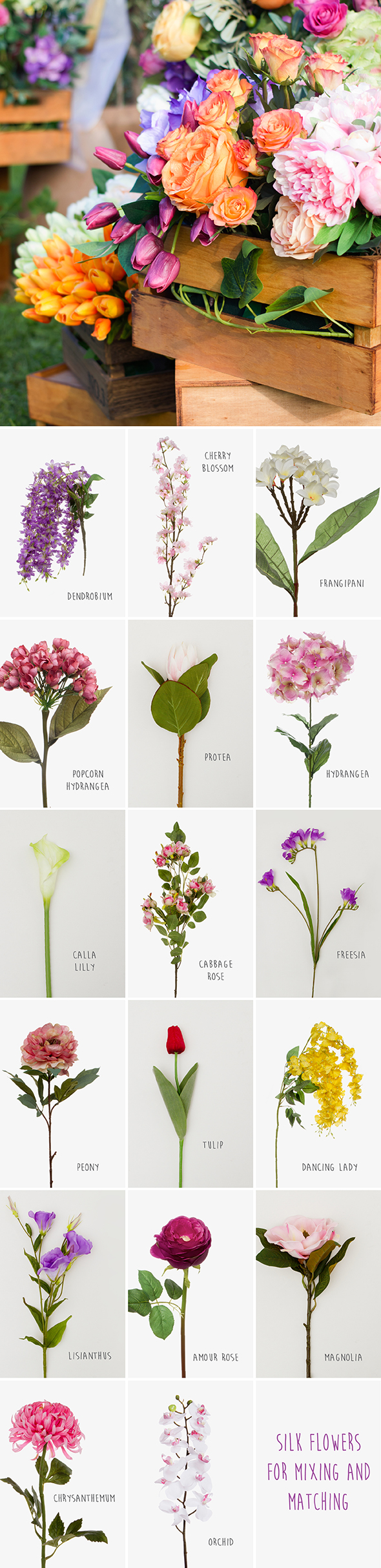 Silk Flowers Chart