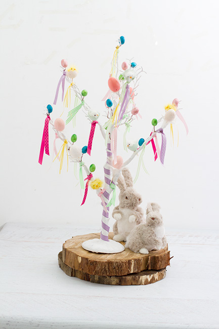 Easter Tree Decorated With Ribbons