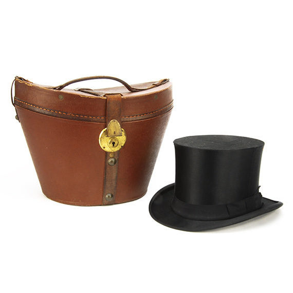 top hat hat box