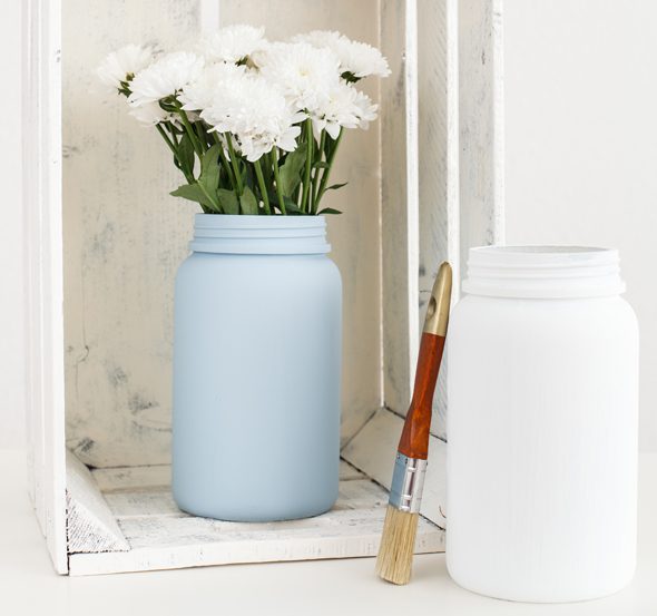 chalk paint mason jars